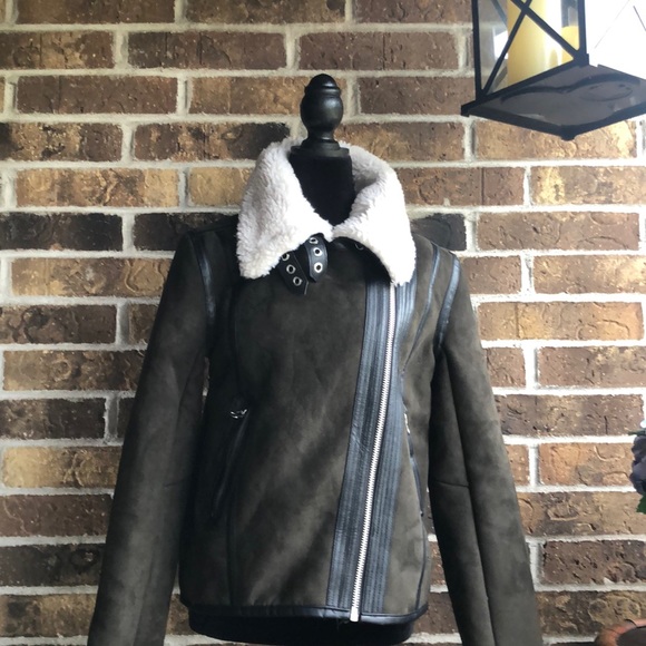 H&M Divided Faux Leather/FurBiker Jacket - Picture 4 of 11